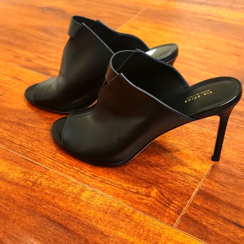 Via Spiga Leather Stiletto Made in Italy Shoes Size 10 - Picture 12 of 13